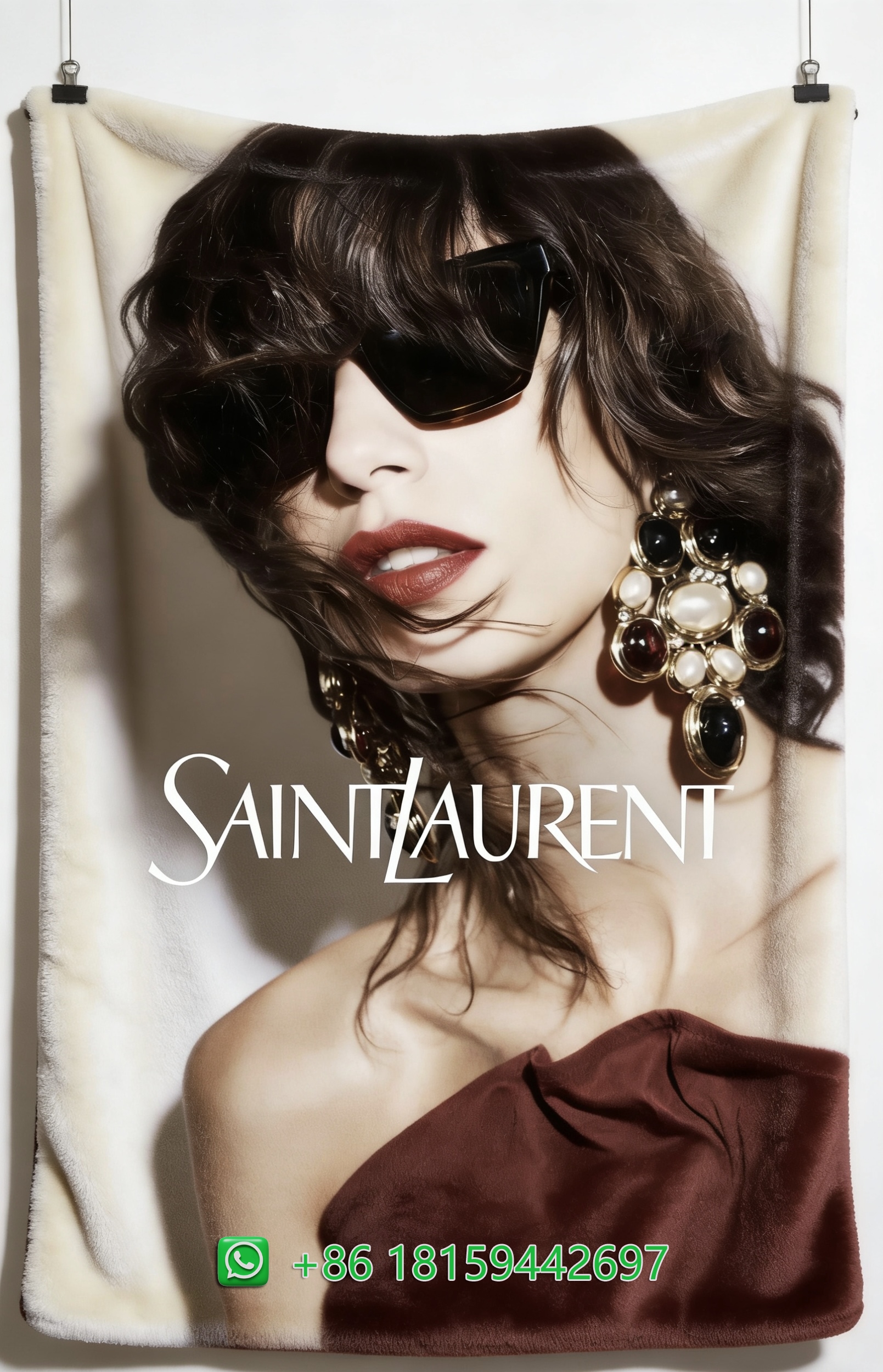Yves Saint Laurent Throw Blankets